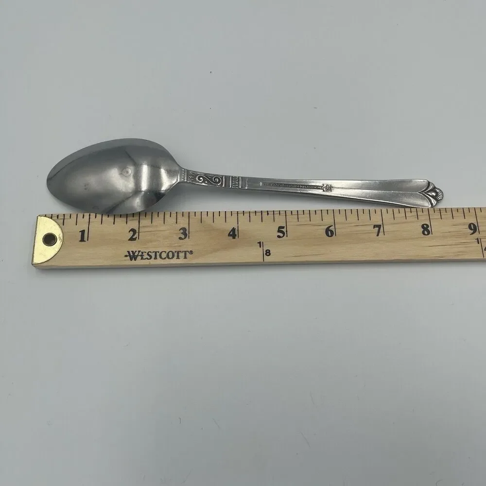 Vintage Orleans Silver ORL31 Stainless Korea Silverware Serving Spoon 8.5” 8 1/2